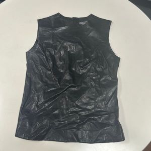 Vince. brand, black, genuine leather tank top.